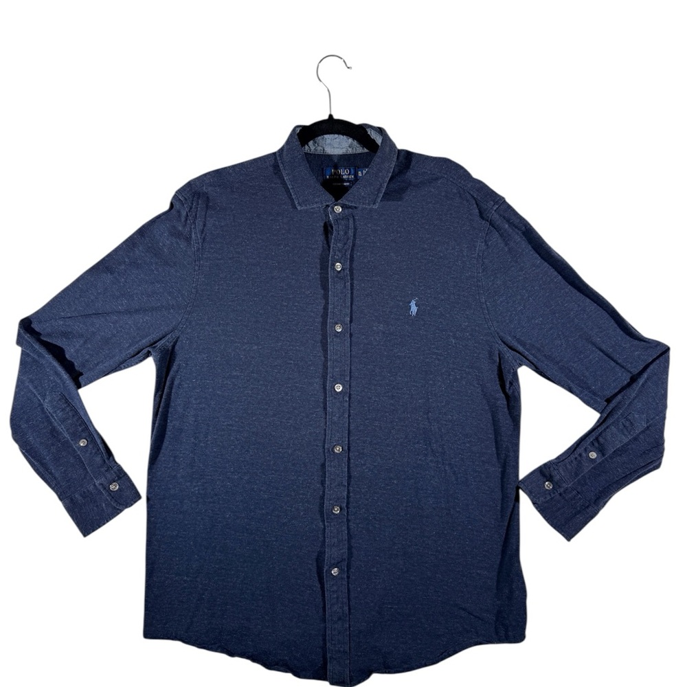Ralph Lauren Dark Blue Casual Button Down Shirt Men’s XLT
